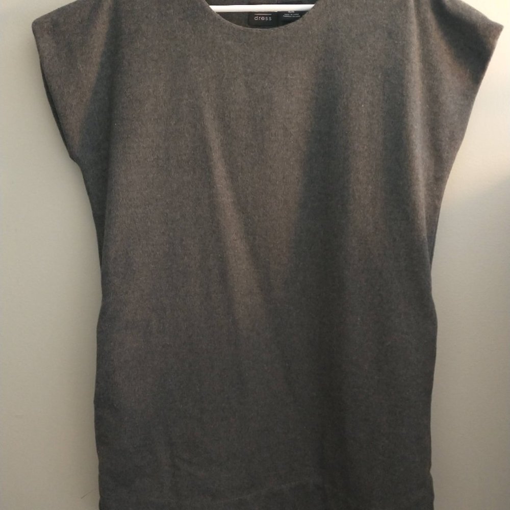 Grey wool tunic dress